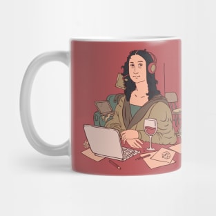 Work from Home Mona Lisa | Funny Quarantine Mug